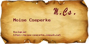Moise Cseperke névjegykártya